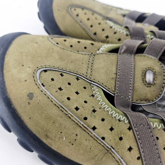 Privo Clarks Slip On Olive Green Driving Shoe Suede Leather Comfort Womens 8.5 M - Picture 4 of 10